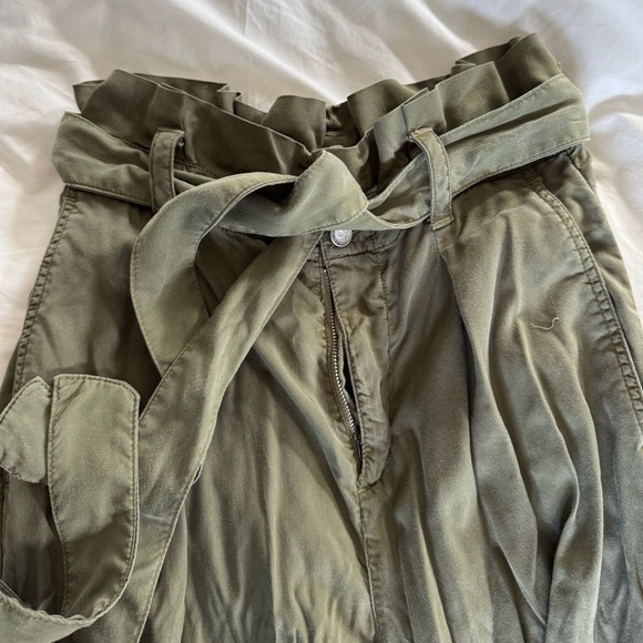 Zara Khaki Green Wide-leg Trousers - M  - Picture 5 of 12